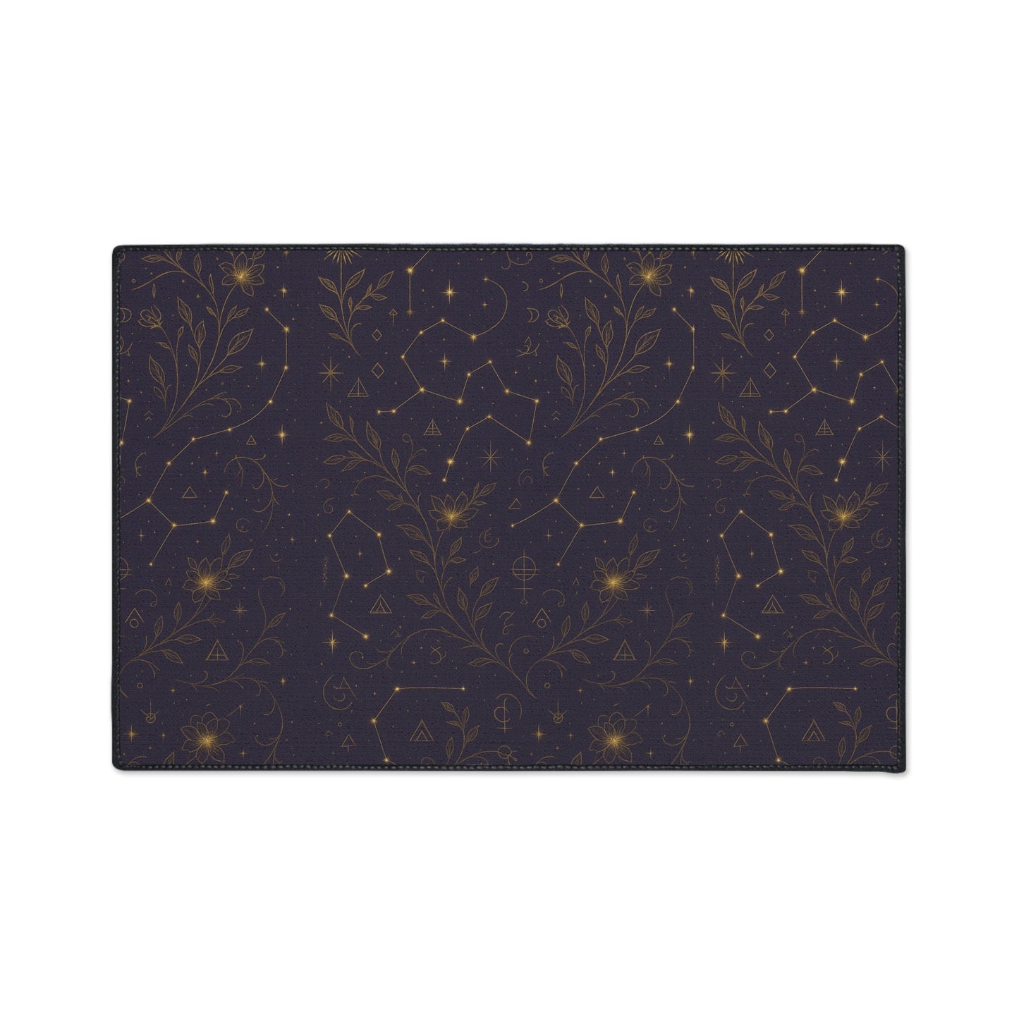 Starry Garden Heavy Duty Floor Mat | Cosmic Kitchen Decor, Non-Slip Entry Rug, Boho Home Accent, Gift for Stargazers, Farmhouse Decor
