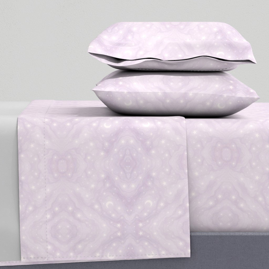 Stardust™ Luxury Celestial Sheet Set – Soft Lavender Moons & Stars Bedding