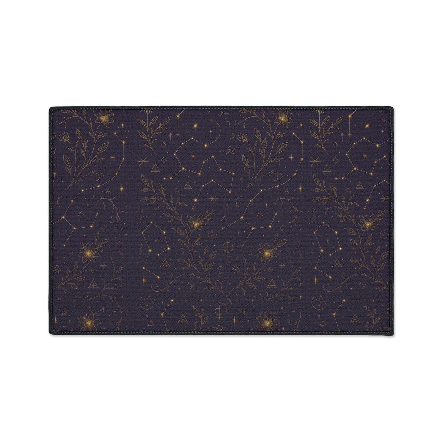 Starry Garden Heavy Duty Floor Mat | Cosmic Kitchen Decor, Non-Slip Entry Rug, Boho Home Accent, Gift for Stargazers, Farmhouse Decor