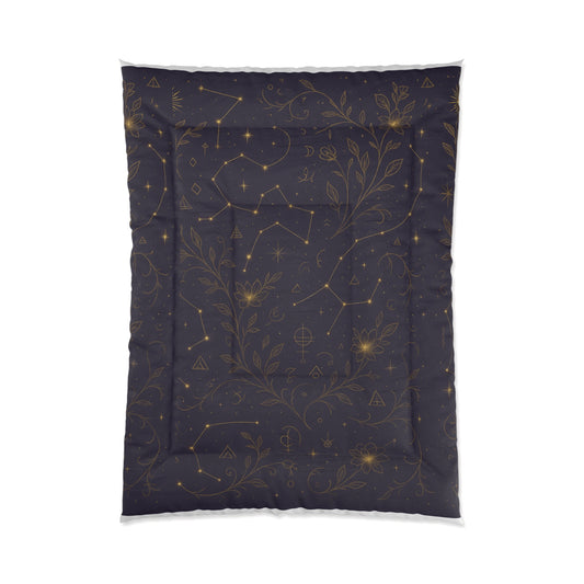 Zarias Midnight Dream Comforter Set  Celestial Galaxy Bedding for Teen Girls | Gifted Glitch Character Bedspread | Soft Mystic Linens