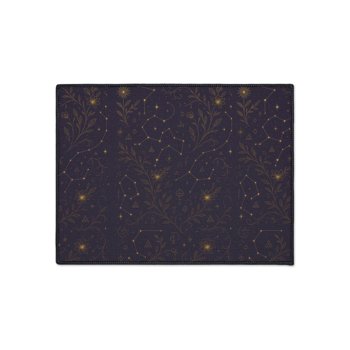 Starry Garden Heavy Duty Floor Mat | Cosmic Kitchen Decor, Non-Slip Entry Rug, Boho Home Accent, Gift for Stargazers, Farmhouse Decor