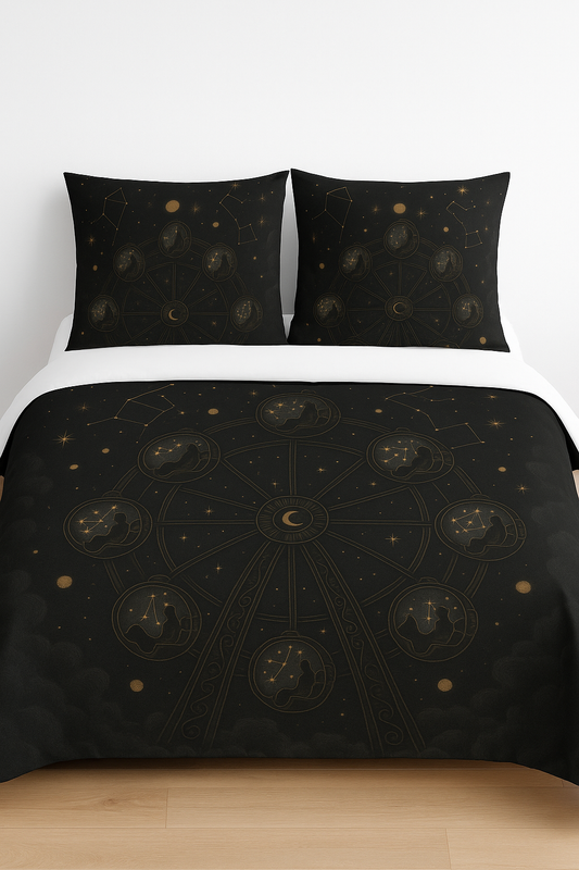 Cursed Carnival – Celestial Ferris Wheel Glow-in-the-Dark Duvet