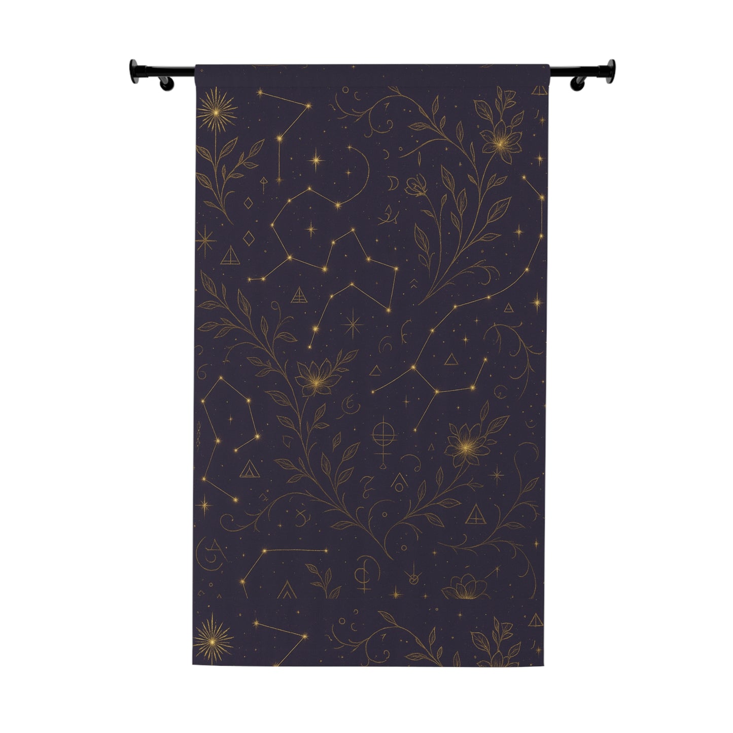 Zaria’s Midnight Dream Curtains – Deep Plum Purple Celestial Starry Night Window Panels