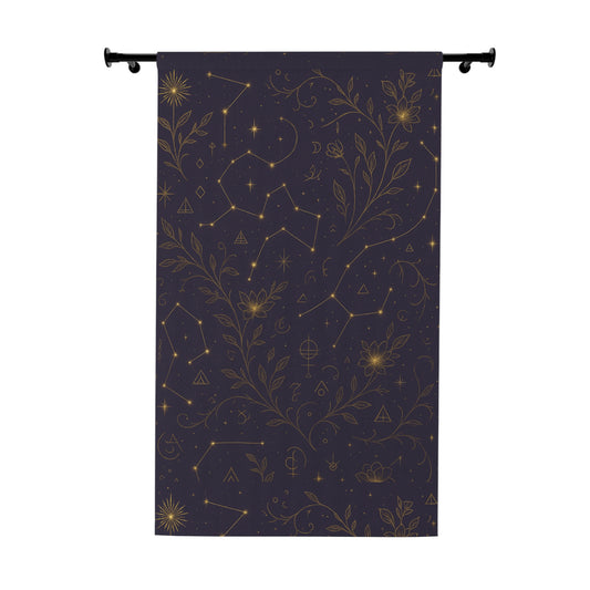 Zaria’s Midnight Dream Curtains – Deep Plum Purple Celestial Starry Night Window Panels