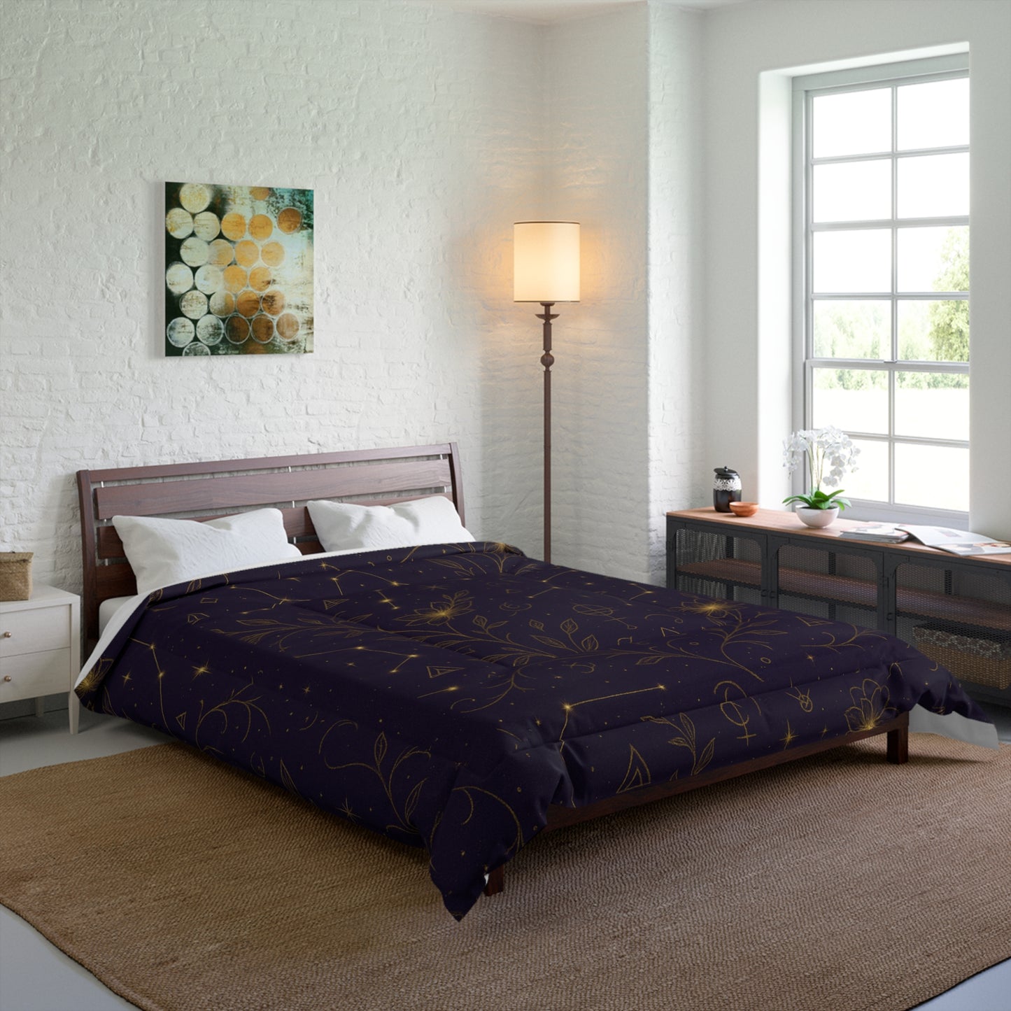 Zarias Midnight Dream Comforter Set  Celestial Galaxy Bedding for Teen Girls | Gifted Glitch Character Bedspread | Soft Mystic Linens