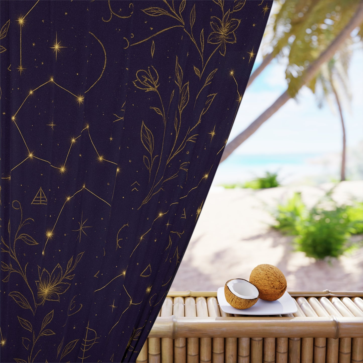 Zaria’s Midnight Dream Curtains – Deep Plum Purple Celestial Starry Night Window Panels