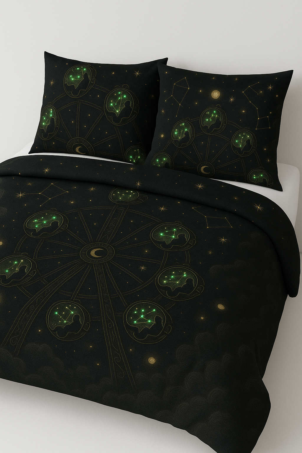 Cursed Carnival – Celestial Ferris Wheel Glow-in-the-Dark Duvet