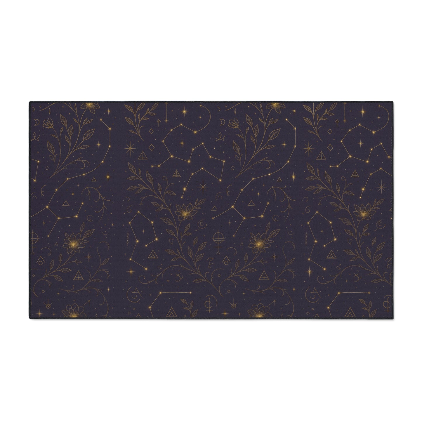 Starry Garden Heavy Duty Floor Mat | Cosmic Kitchen Decor, Non-Slip Entry Rug, Boho Home Accent, Gift for Stargazers, Farmhouse Decor
