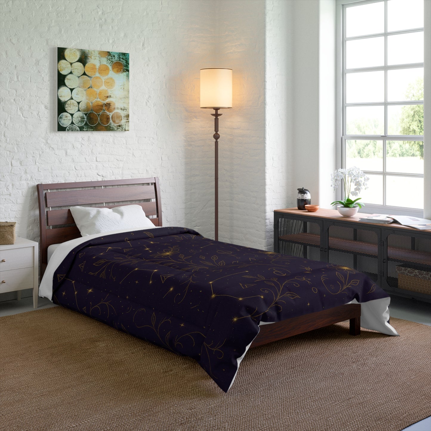 Zarias Midnight Dream Comforter Set  Celestial Galaxy Bedding for Teen Girls | Gifted Glitch Character Bedspread | Soft Mystic Linens