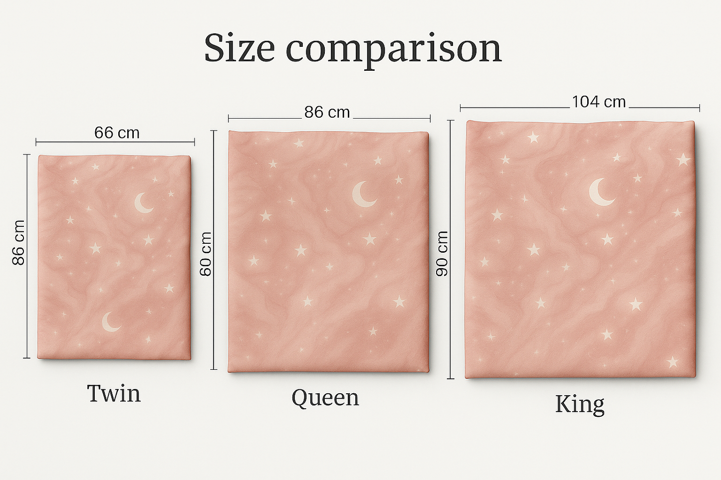 Rose Quartz Glow Duvet Cover– Blush Pink Moon & Stars Bedding for Dorms and Cozy Bedrooms