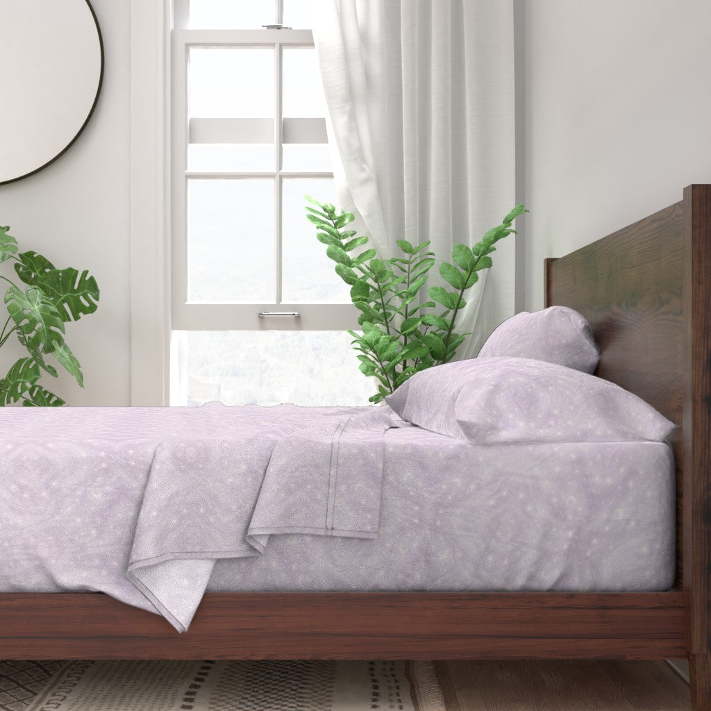 Stardust™ Luxury Celestial Sheet Set – Soft Lavender Moons & Stars Bedding