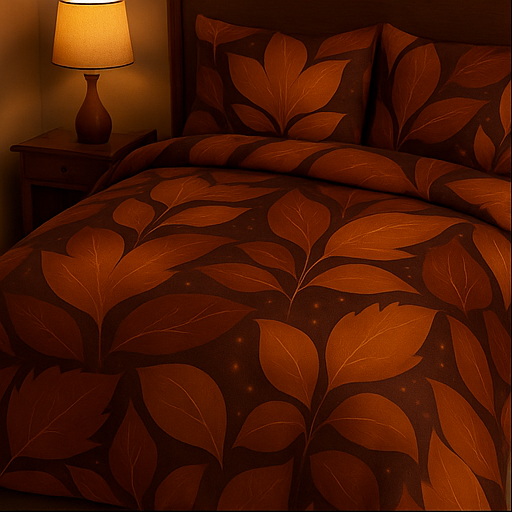 🌙 Autumn Leaves Celestial Duvet Cover – Cozy Fall Bedding | CelestialLinens™