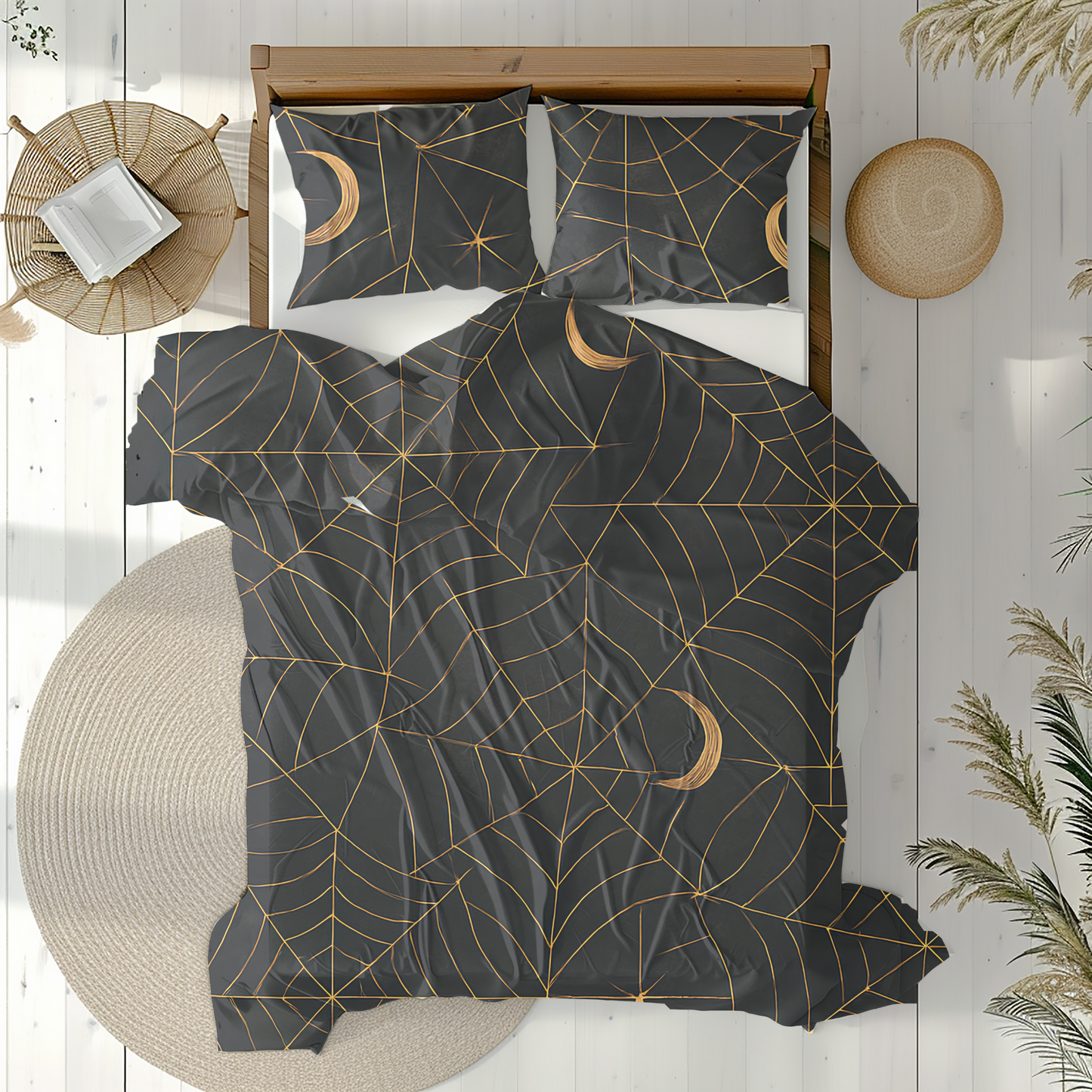 🕸️ Moonlit Webs Duvet Cover